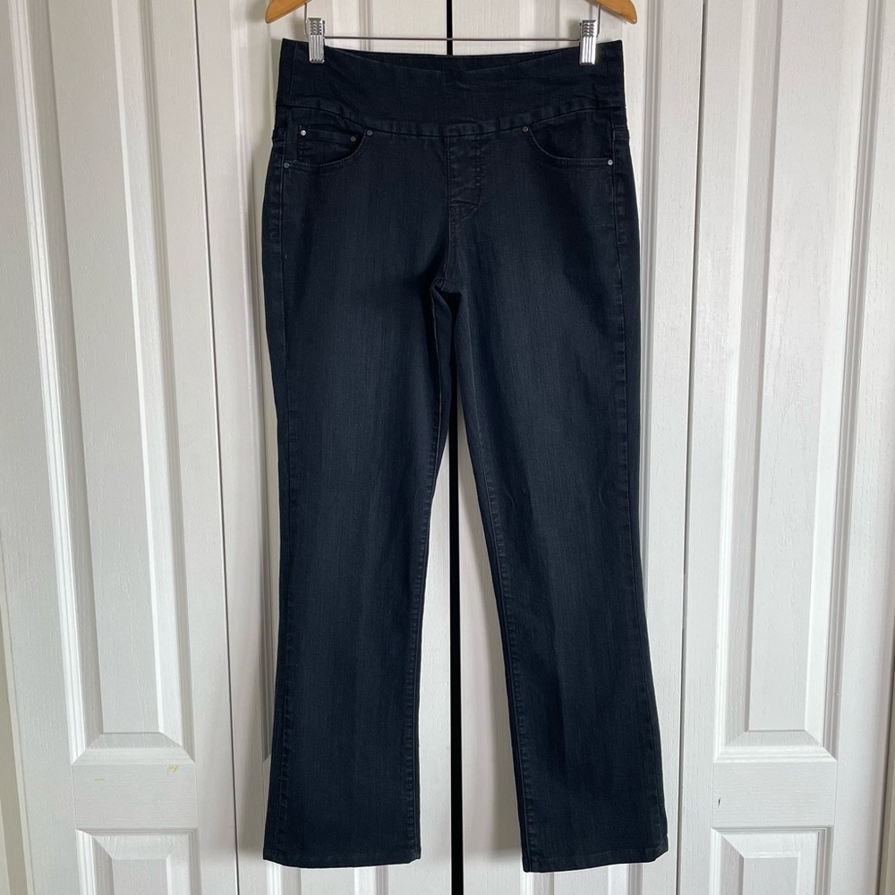JAG Bootcut Pull on Jeans Pants Women’s 8 Black Mid Rise Stretch Casual Classic